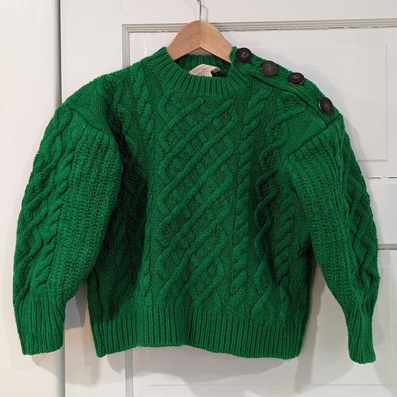 Sezane James Jumper Sweater Bright green - Picture 3 of 5